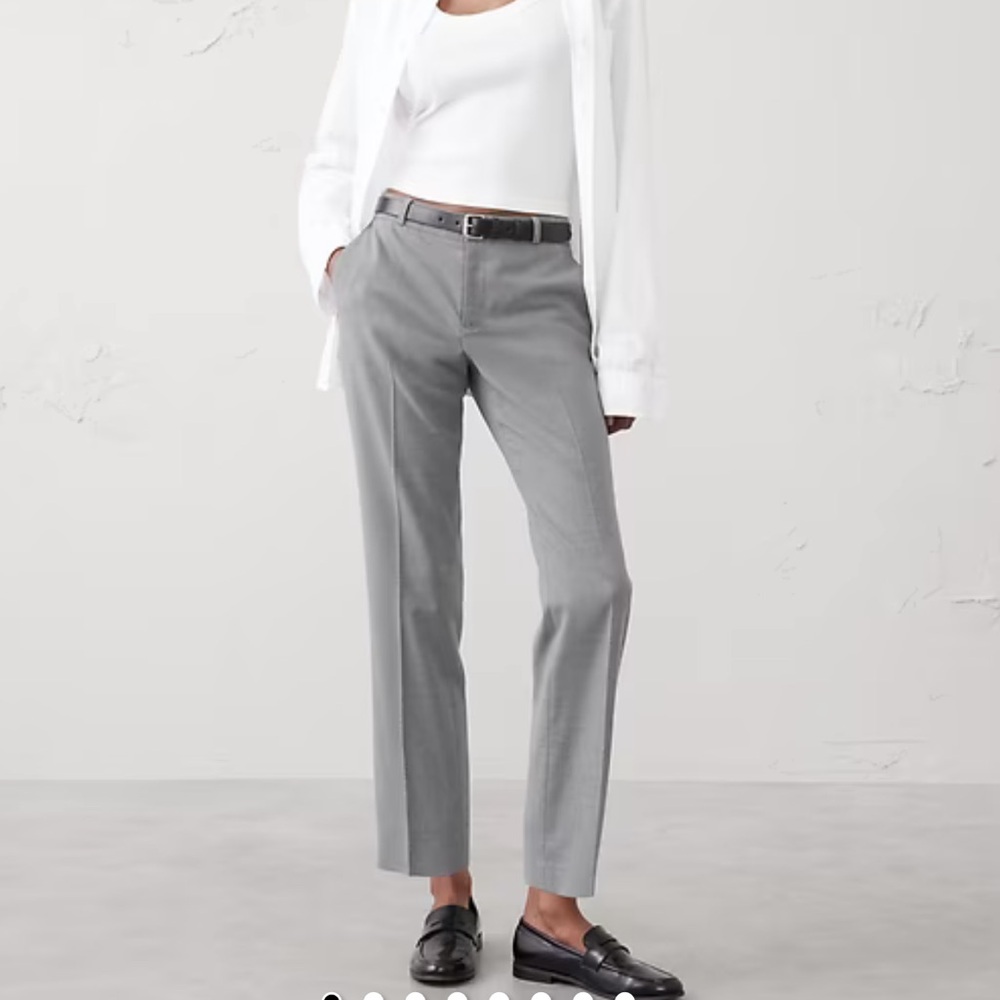 Banana Republic Light Gray Women's Trousers